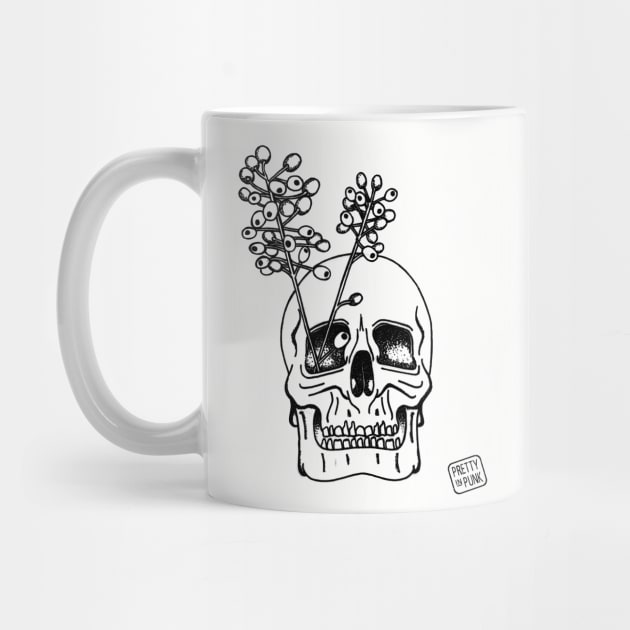 Inktober Poisonous Plants Skull by prettyinpunk